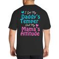 Family Tee I Got My Daddy's Temper And Mama's Attitude Big And Tall Men's T-Shirt Back Print Family Tee I Got My Daddy's Temper And Mama's Attitude Big And Tall Men's T-Shirt Back Print