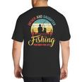 Father Daughter Fishing Partner For Life Retro Matching Dad Big And Tall Men's T-Shirt Back Print