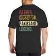 Father Husband Pakistani Legend Pakistan Dad Father's Day Big And Tall Men's T-Shirt Back Print
