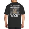Father Veterans Day My Favorite Veteran Is My Dad For Kids Big And Tall Men's T-Shirt Back Print