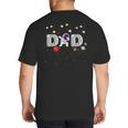 Father's Day Dad Astronaut Space Birthday Planets Daddy Big And Tall Men's T-Shirt Back Print