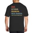 Fathers Day Dad Veteran Grandpa Great Grandpa Big And Tall Men's T-Shirt Back Print