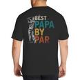 Fathers Day Golfer Dad Golfing Best Papa By Par Golf Big And Tall Men's T-Shirt Back Print