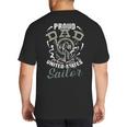 Fathers Day Proud Dad Of A United States Anchor Sailor Big And Tall Men's T-Shirt Back Print