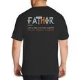 Fathor Like a Dad Just Way Mightier Father's Day Viking Big And Tall Men's T-Shirt Back Print