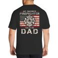 My Favorite Firefighter Calls Me Dad Fireman Father Saying Big And Tall Men's T-Shirt Back Print