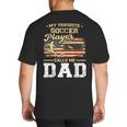 My Favorite Soccer Player Calls Me Dad US Flag Fathers Day Big And Tall Men's T-Shirt Back Print