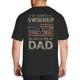 My Favorite Swimmer Calls Me Dad Fathers Day Big And Tall Men's T-Shirt Back Print