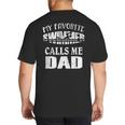 My Favorite Swimmer Calls Me Dad Vintage Swim Pool Big And Tall Men's T-Shirt Back Print
