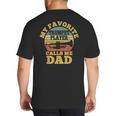My Favorite Trumpet Player Calls Me Dad Father Vintage Big And Tall Men's T-Shirt Back Print