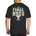 The Final Boss Vintage Rock Bull Fun Tee For Strong Dads Big And Tall Men's T-Shirt Back Print