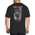 Fire Chief American Flag Gifts For Fire Chief Dad Grandpa Big And Tall Men's T-Shirt Back Print Fire Chief American Flag Gifts For Fire Chief Dad Grandpa Big And Tall Men's T-Shirt Back Print