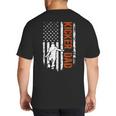 Football Kicker Dad Of A Football Kicker Father US Flag Big And Tall Men's T-Shirt Back Print