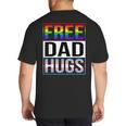 Free Dad Hugs LGBT Gay Pride Month Transgender Rainbow Flag Big And Tall Men's T-Shirt Back Print