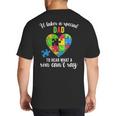 Fun Heart Puzzle Shirts Dad Autism Awareness Family Support Big And Tall Men's T-Shirt Back Print