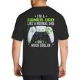 Gamer Dad Gaming Shirts Fathers Day Video Game Daddy Big And Tall Men's T-Shirt Back Print