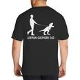 German Shepherd Dad Dinosaur GSD Owners Father's Day Big And Tall Men's T-Shirt Back Print German Shepherd Dad Dinosaur GSD Owners Father's Day Big And Tall Men's T-Shirt Back Print