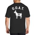 GOAT Number 14 Greatest Of All Time Dad Joke Big And Tall Men's T-Shirt Back Print