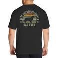 Golden Retriever Dad Dog Shirt Fathers Day Doggy Big And Tall Men's T-Shirt Back Print