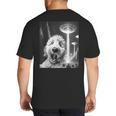Goldendoodle Alien UFO Taking a Selfie Dog Mom Dad Big And Tall Men's T-Shirt Back Print