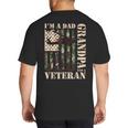 Grandpa Veteran Fathers Day Dad Veteran Camo American Flag Big And Tall Men's T-Shirt Back Print Grandpa Veteran Fathers Day Dad Veteran Camo American Flag Big And Tall Men's T-Shirt Back Print
