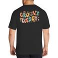Groovy Daddy Birthday Party Peace Sign Dad 60s 70s Hippie Big And Tall Men's T-Shirt Back Print