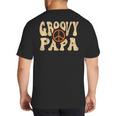 Groovy Papa 70s Aesthetic Nostalgia 1970's Retro Dad Big And Tall Men's T-Shirt Back Print