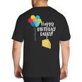 Happy Birthday Daddy Cute Toddler Dad's Birthday Party Big And Tall Men's T-Shirt Back Print