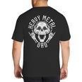 Heavy Metal Dad Shirt Rock Metalhead Heavy Metal Dad Big And Tall Men's T-Shirt Back Print