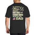 Hero Wears Dog Tags Combat Boots Proud Army Dad Father Big And Tall Men's T-Shirt Back Print