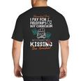 Homeschool Dad Kissing The Teacher Homeschool Dad Men Women Kids Big And Tall Men's T-Shirt Back Print