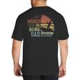 Hooked On Being Dad Fishing Dad Father's Day Big And Tall Men's T-Shirt Back Print