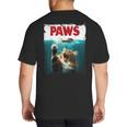 Humorous Paws Parody Cat Mouse For Cat Lover Cat Mom Cat Dad Big And Tall Men's T-Shirt Back Print
