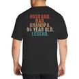 Husband Dad Grandpa 94 Year Old Legend 94th Bday Men Big And Tall Men's T-Shirt Back Print