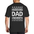 Husband Dad Grandpa Shirt For Him Big And Tall Men's T-Shirt Back Print