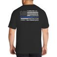 Husband Daddy Protector Hero Police Officer Father Dad Big And Tall Men's T-Shirt Back Print