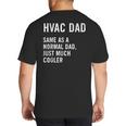 HVAC Dad Definition HVAC Technician Big And Tall Men's T-Shirt Back Print