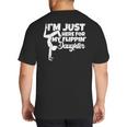 I'm Just Here For My Flippin Daughter Gymnastics Dad Mom Big And Tall Men's T-Shirt Back Print