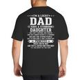 I'm A Lucky Dad I Have A Stubborn Daughter Fathers Big And Tall Men's T-Shirt Back Print