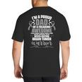 I'm A Proud Dad Brain Tumor Warrior Brain Tumor Survivor Big And Tall Men's T-Shirt Back Print