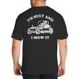 I'm Sexy And I Mow It Riding Lawn Mower Dad Mowing Lawn Big And Tall Men's T-Shirt Back Print