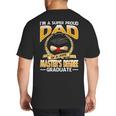 I'm A Super Proud Dad Of A 2025 Master's Degree Graduate Big And Tall Men's T-Shirt Back Print