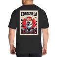 Japanese Art Corgi Dog Mom Dad Big And Tall Men's T-Shirt Back Print