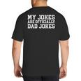 My Jokes Are Officially Dad Jokes Pregnancy Announcement Big And Tall Men's T-Shirt Back Print