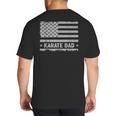 Karate Dad America US Flag Patriot Vintage Big And Tall Men's T-Shirt Back Print