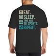 Take Kids To Sports Dad Sports Father Sport Dad Big And Tall Men's T-Shirt Back Print
