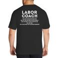 Labor Coach Delivery Checklist For New Dads Big And Tall Men's T-Shirt Back Print