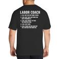 Labor Coach New Mom New Dad Hospital New Baby Shower Big And Tall Men's T-Shirt Back Print
