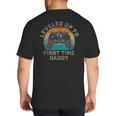 I Leveled Up To First Time Daddy Soon To Be Dad Big And Tall Men's T-Shirt Back Print I Leveled Up To First Time Daddy Soon To Be Dad Big And Tall Men's T-Shirt Back Print