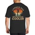 Lineman Dad Like A Regular Dad But Cooler Lineman Big And Tall Men's T-Shirt Back Print